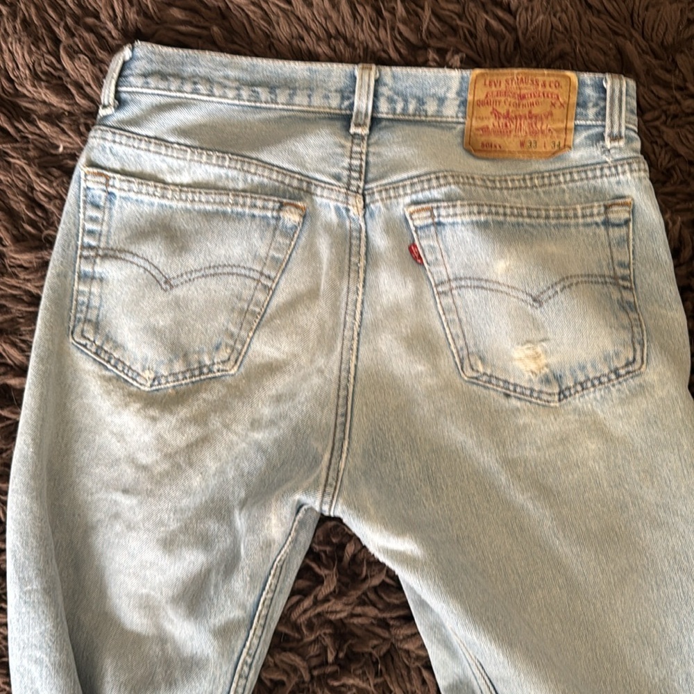 Vintage selvedge Levi's 501xx shrink to fit jeans two horse patch - Picture 10 of 16